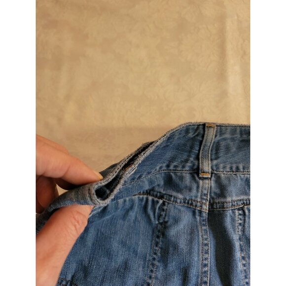 American Eagle Blue Denim Mini Skirt Size 4 AE Jeans Y2K High Waist - Picture 5 of 8